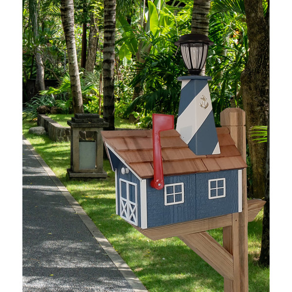 Assateague Solar Lighthouse Amish Mailbox main image 1